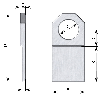 Schéma Platine de levage à souder  Droite