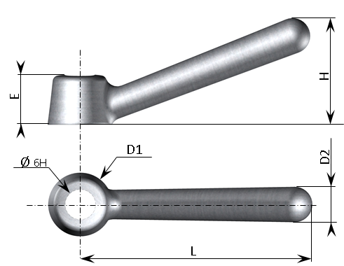 Schéma Poignée 1 manette forgée